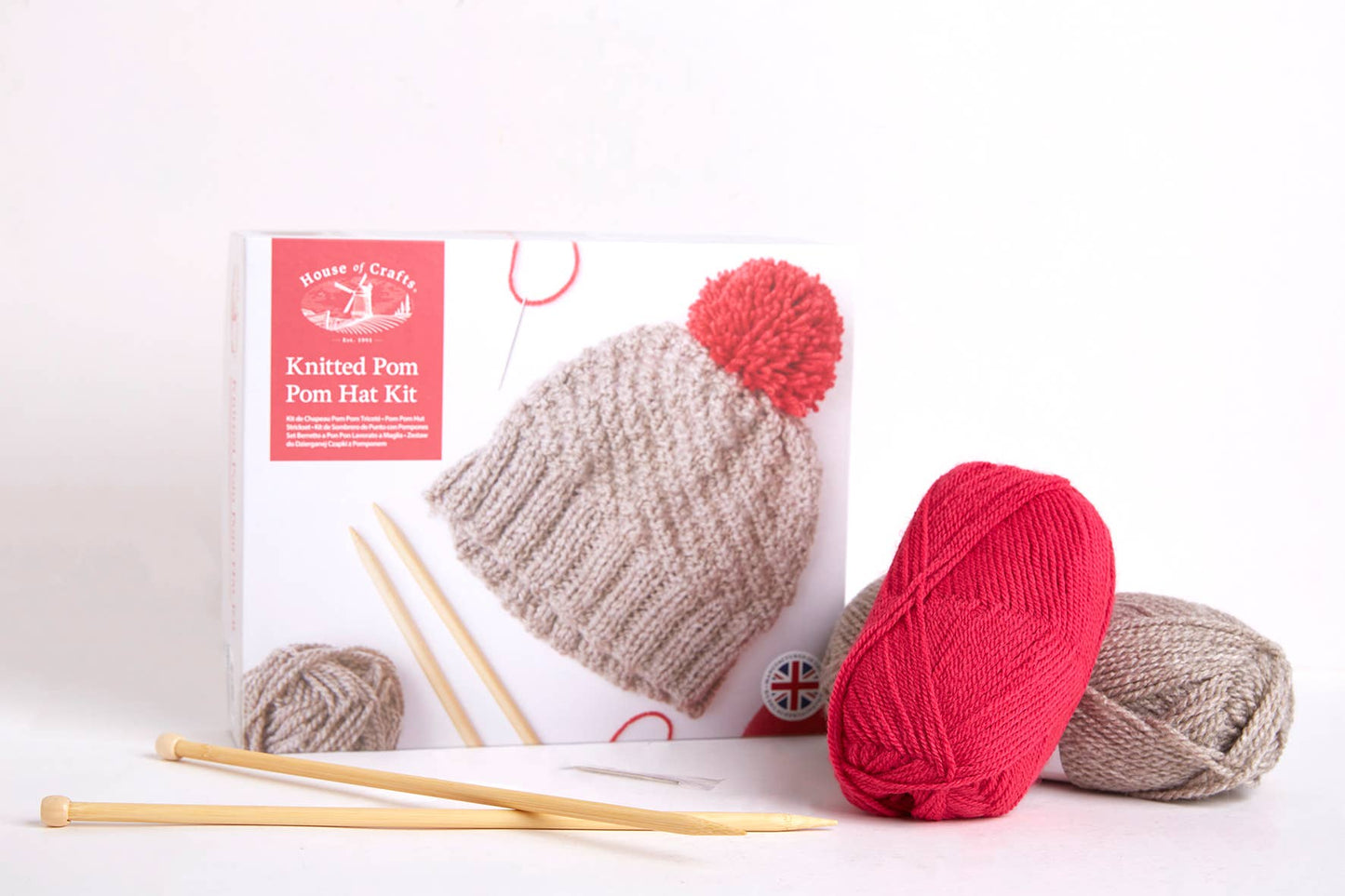 Knitted Pom-Pom Hat Kit