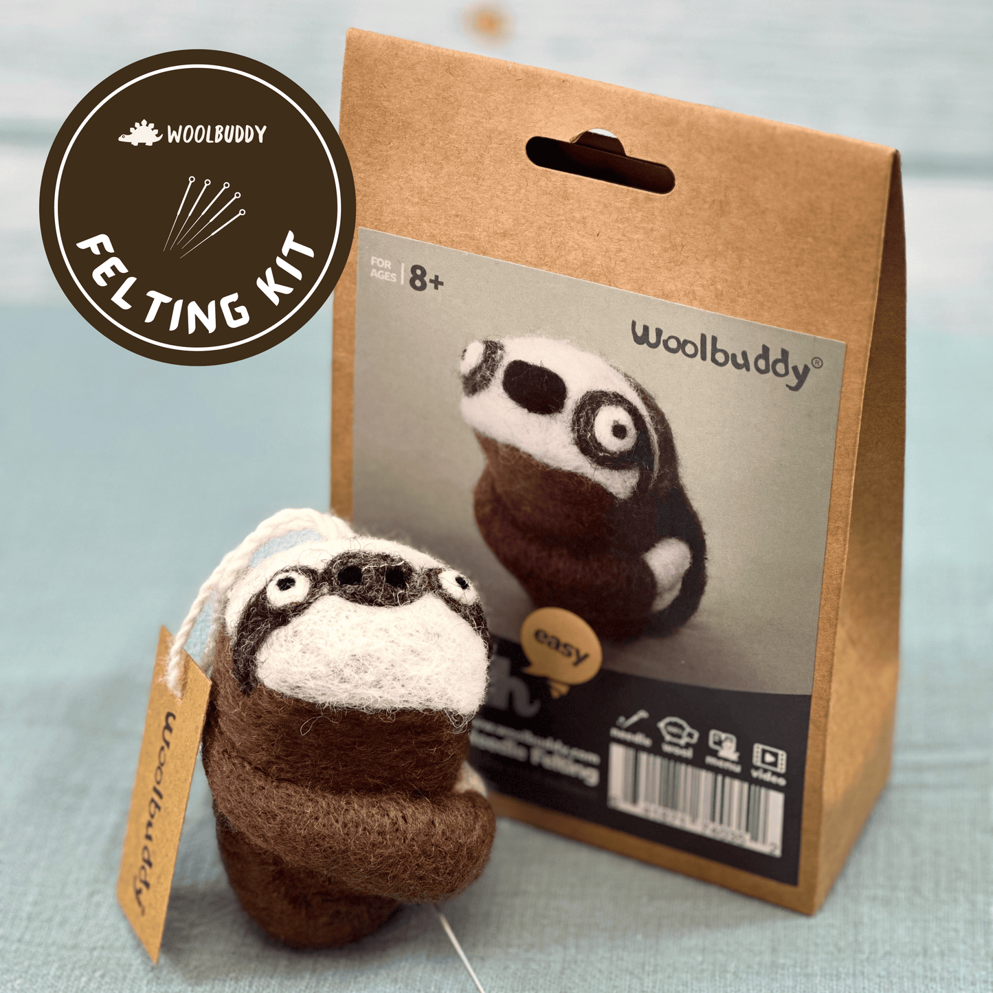Woolbuddy Needle Felting Kit "Sloth"