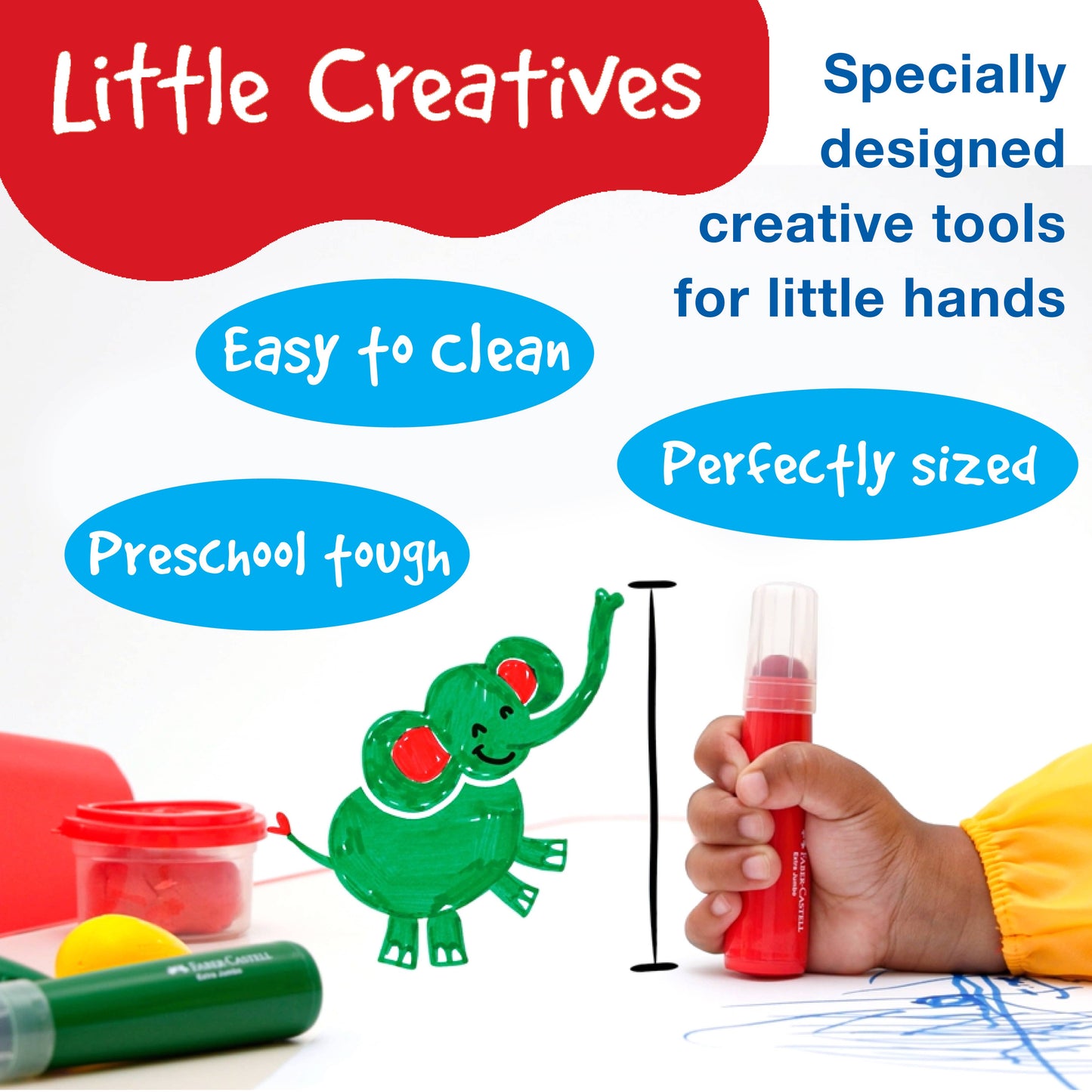 Faber-Castell Little Creatives Ultra Washable Markers Set of 12