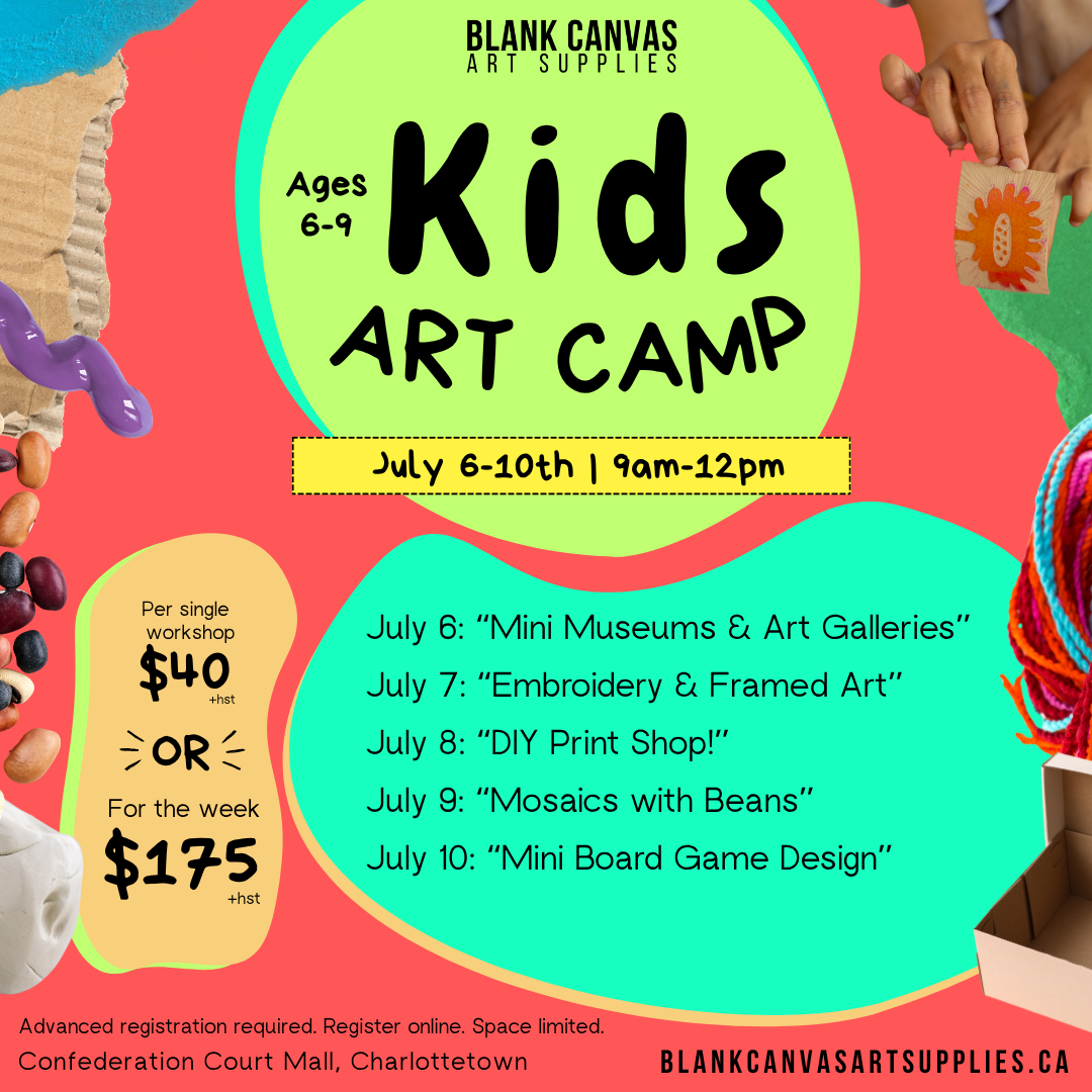 Kids Art Camp (ages 6-9) Week of July 6-10th