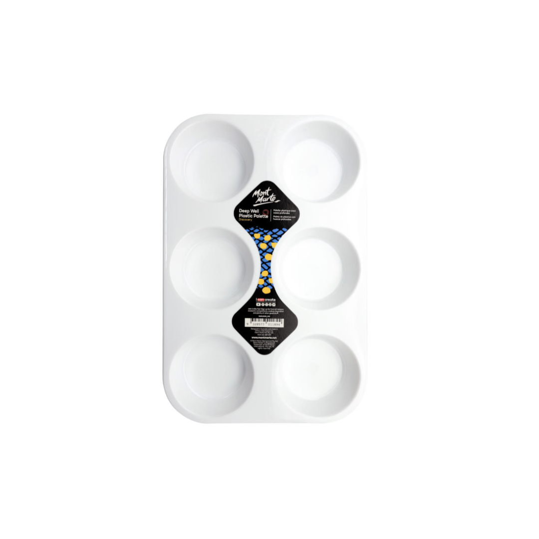 Mont Marte Deep Well Plastic Palette - 6 wells