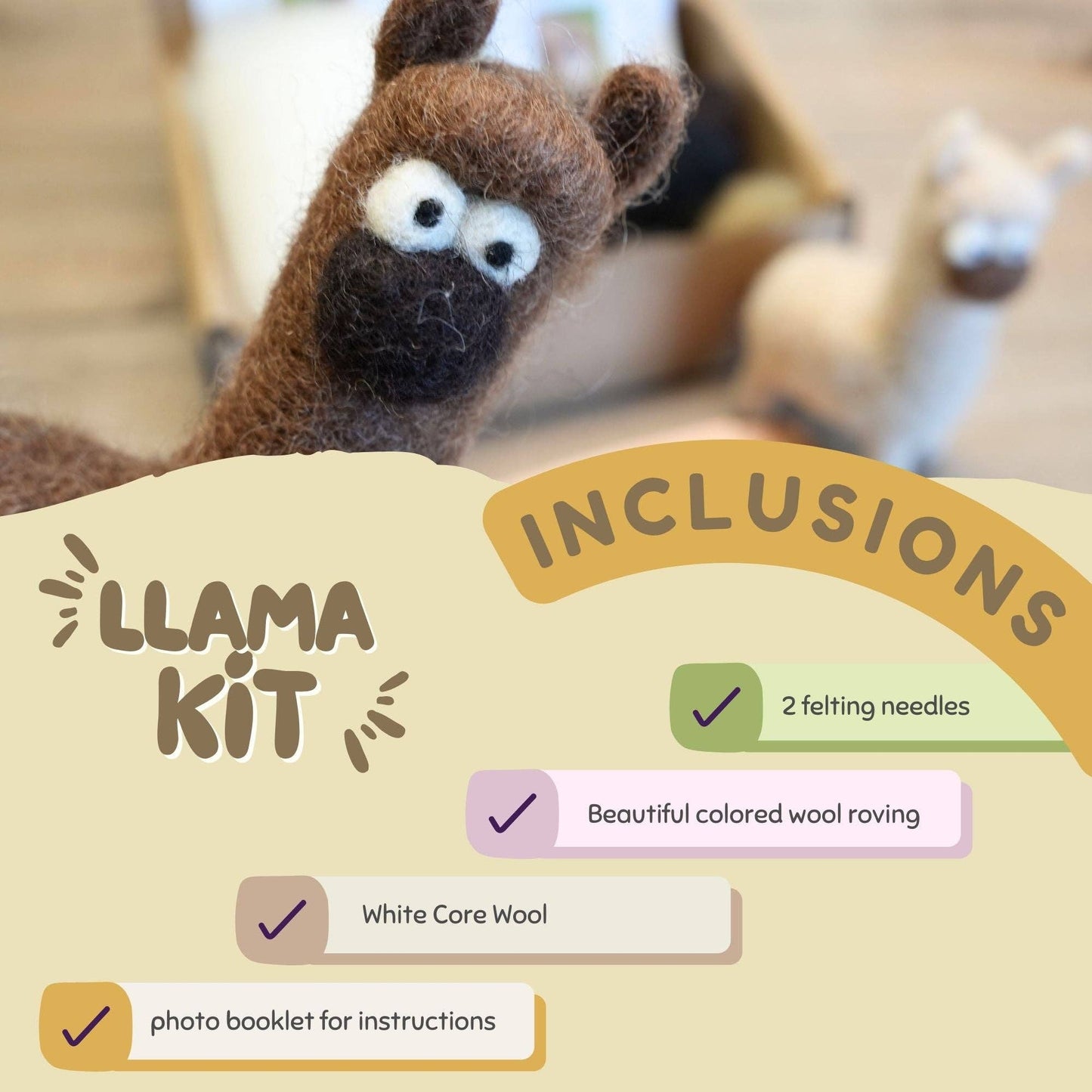 Woolbuddy Needle Felting Kit "Llama"