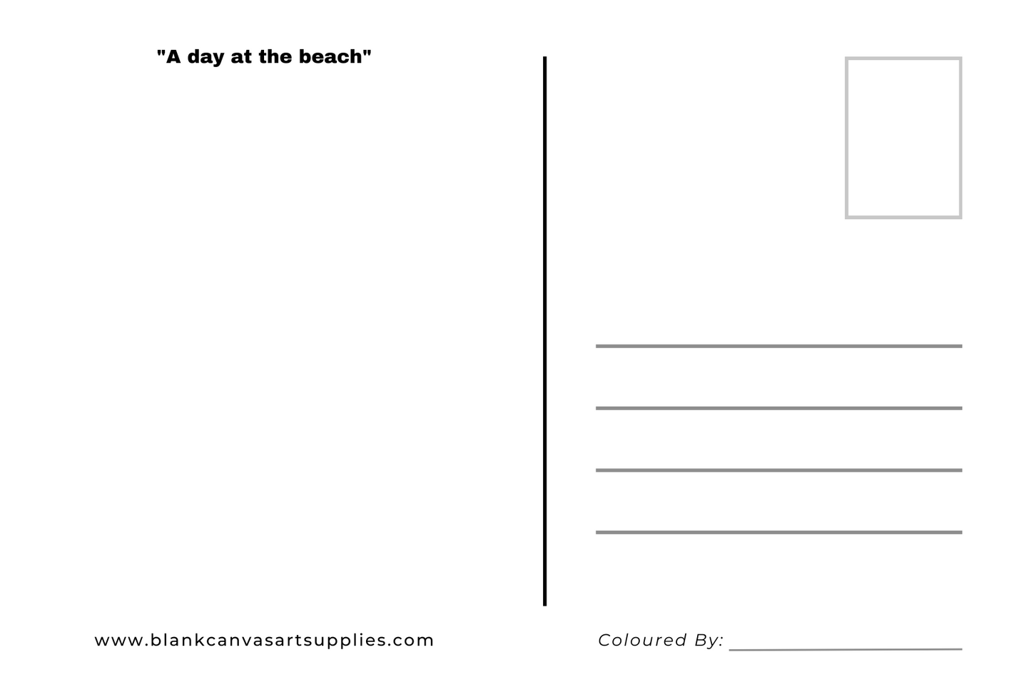 Colour Your Own Post Cards