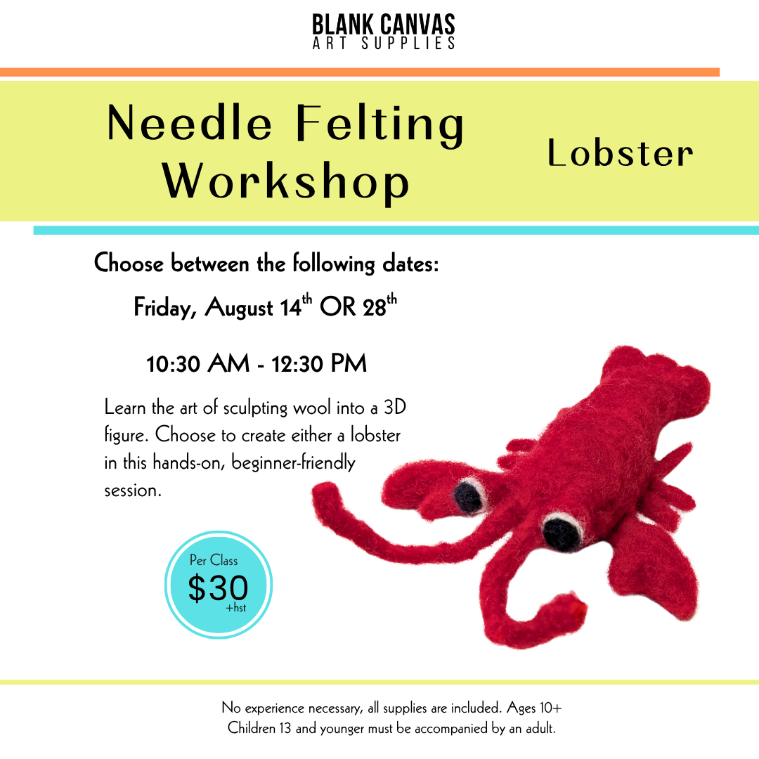 Needle Felting Workshop: Friday, August 14 OR 28th from 10:30am-12:30pm