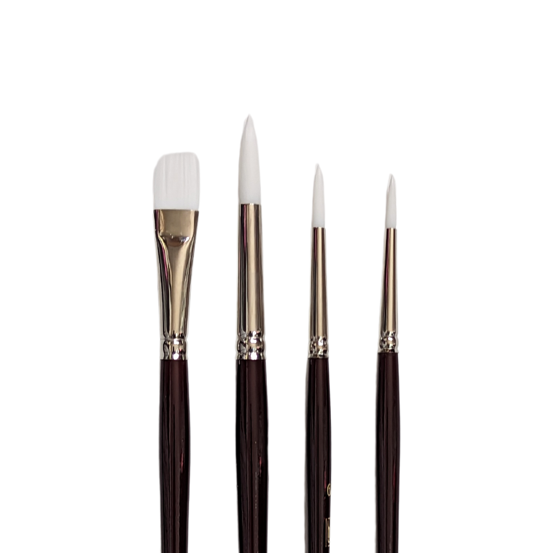 HJ White Taklon Watercolour Brush Sets