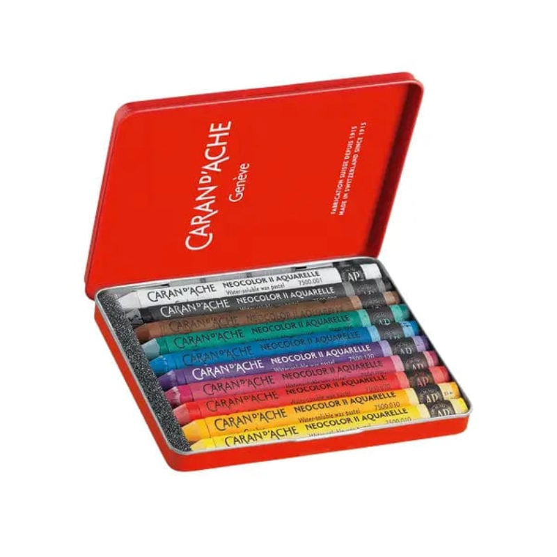 Caran d'Ache Neocolor II Water-Soluble Wax Pastels Set of 15