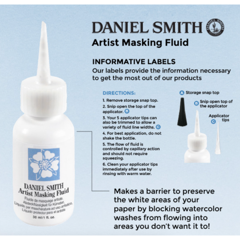 Daniel Smith Masking Fluid 30ml w/ApplicatorsDaniel Smith Masking Fluid 30ml w/Applicators