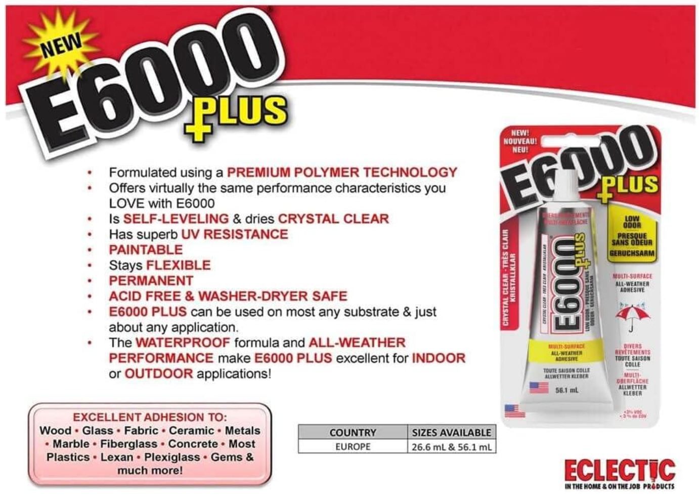 E6000+ Adhesive 0.9oz