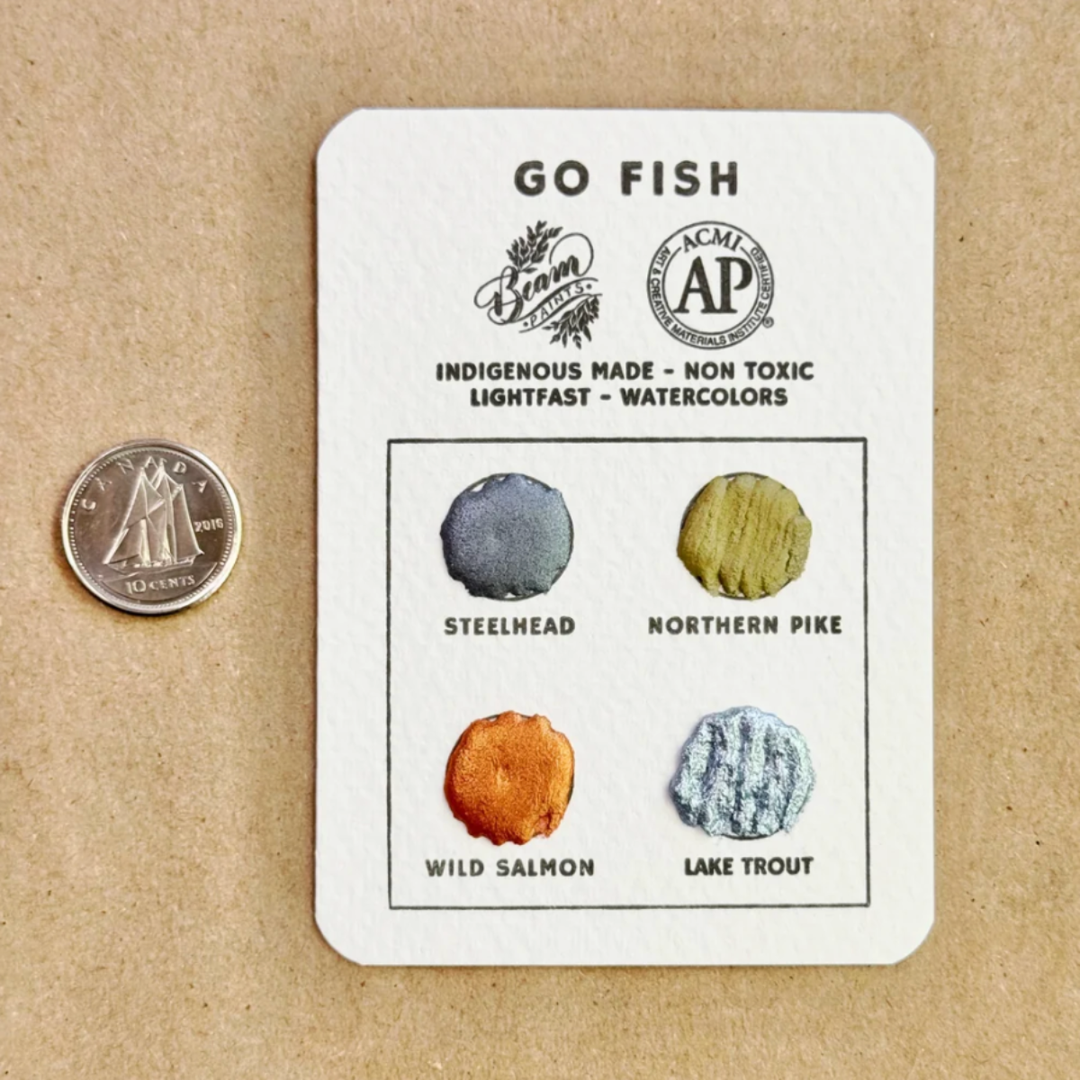 🇨🇦 Beam Watercolour Travel Card "Go Fish"