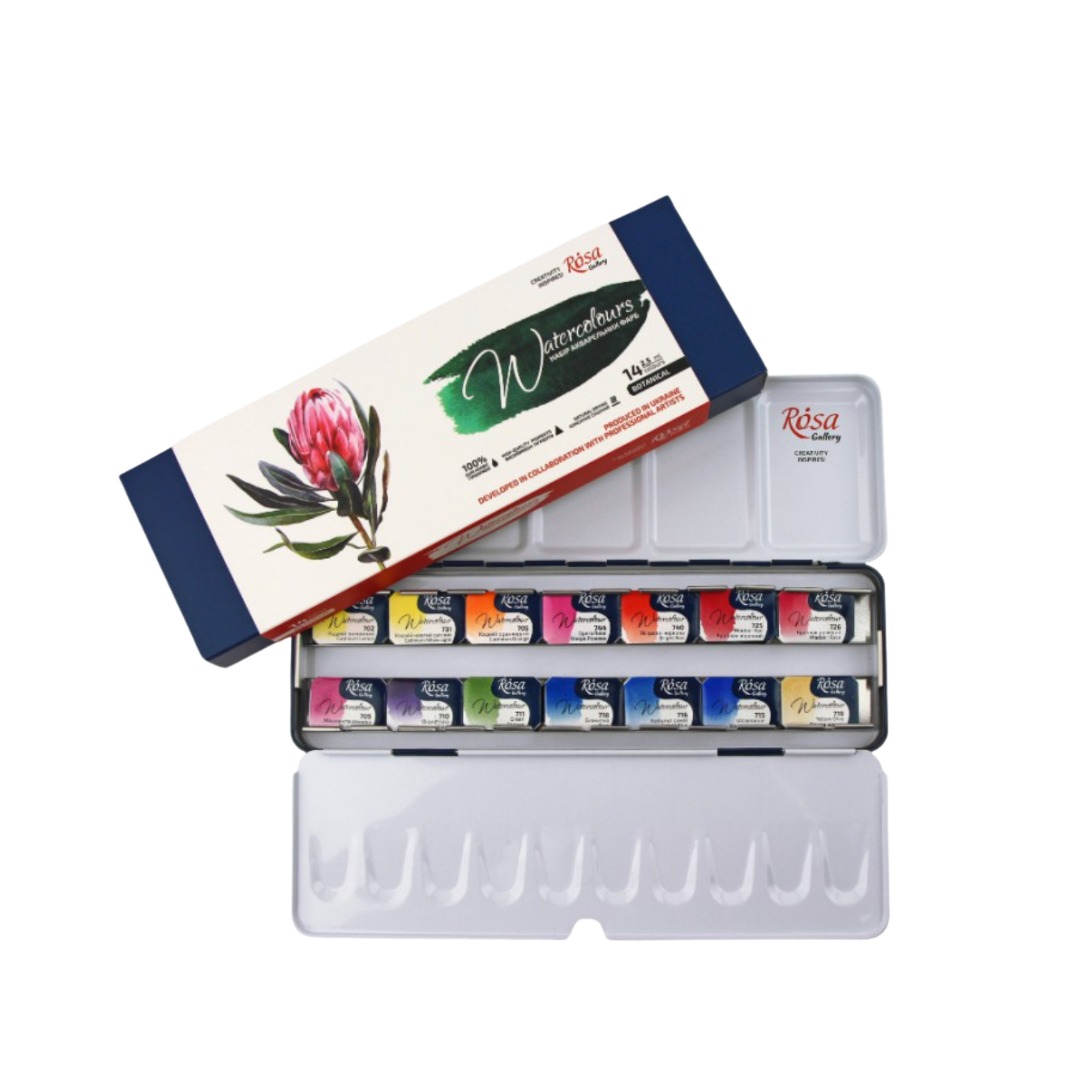Rosa Gallery "Botanicals" Watercolour Sets