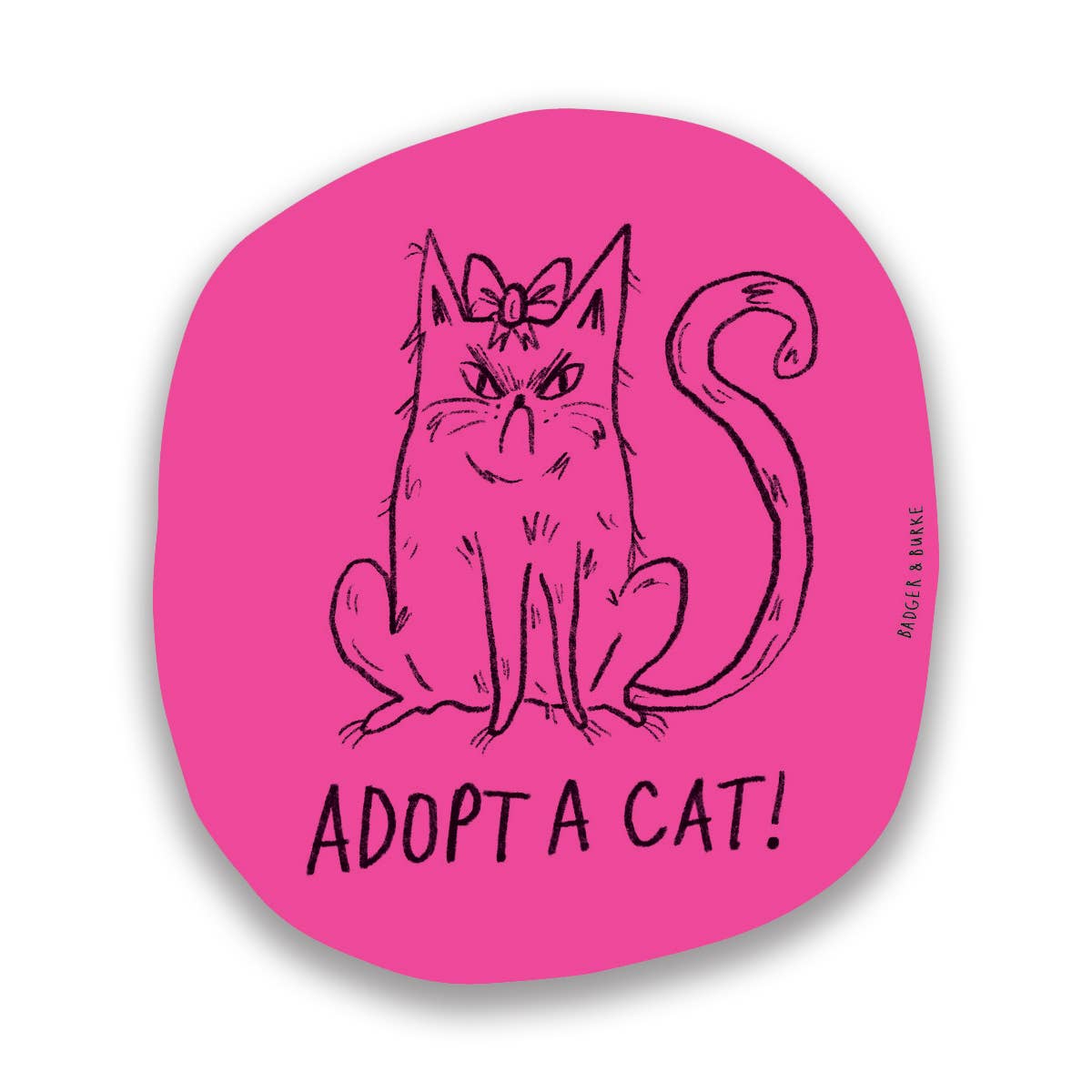 "Adopt a Cat" Sticker