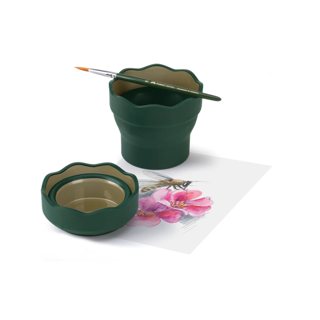 Faber-Castell Clic & Go Portable Paint Water Cup (Green)
