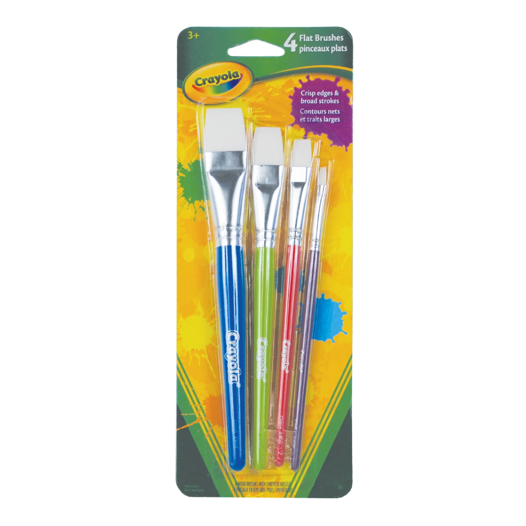 Crayola 4 Flat Paint Brushes