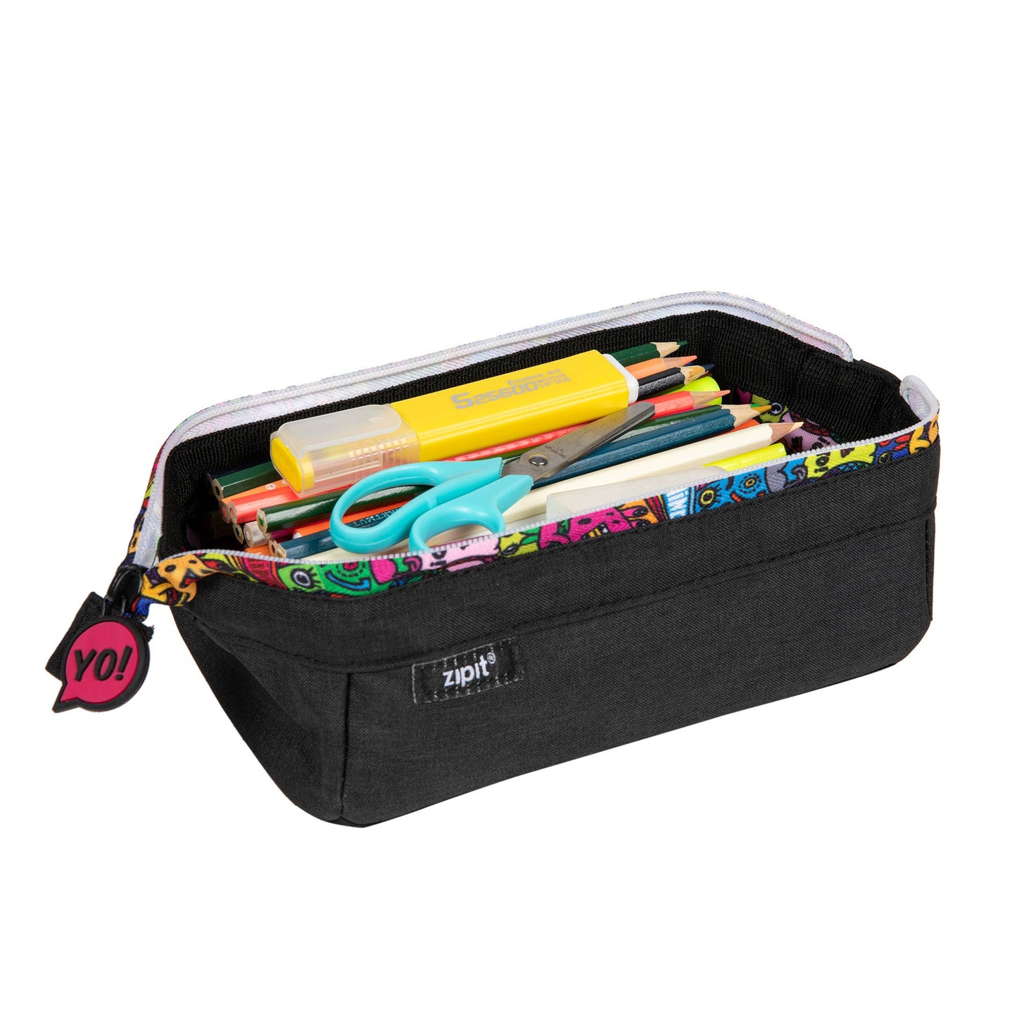 ZIPIT Lenny Pencil Case: Black