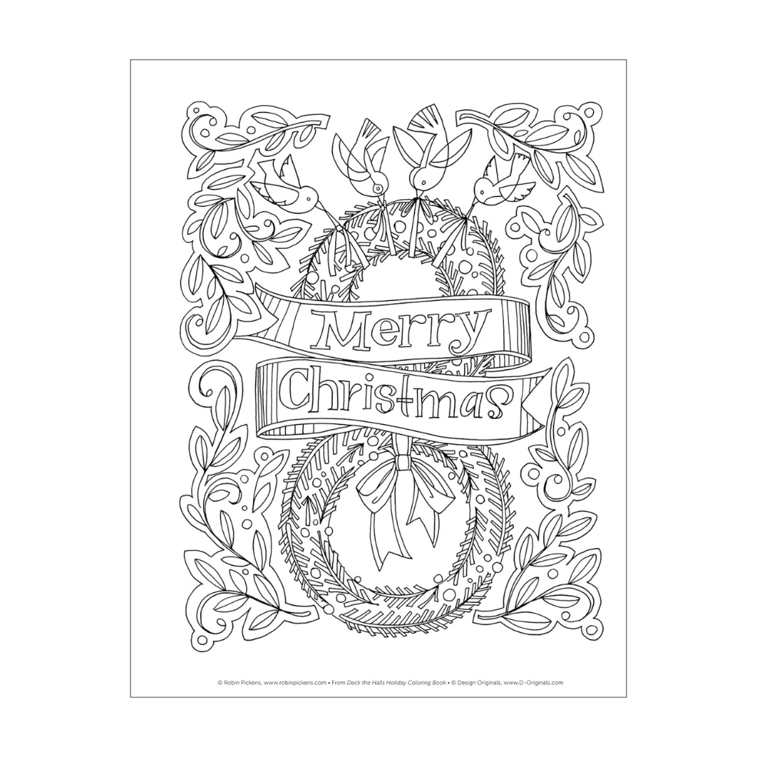 "Deck the Halls" Holiday Colouring Book