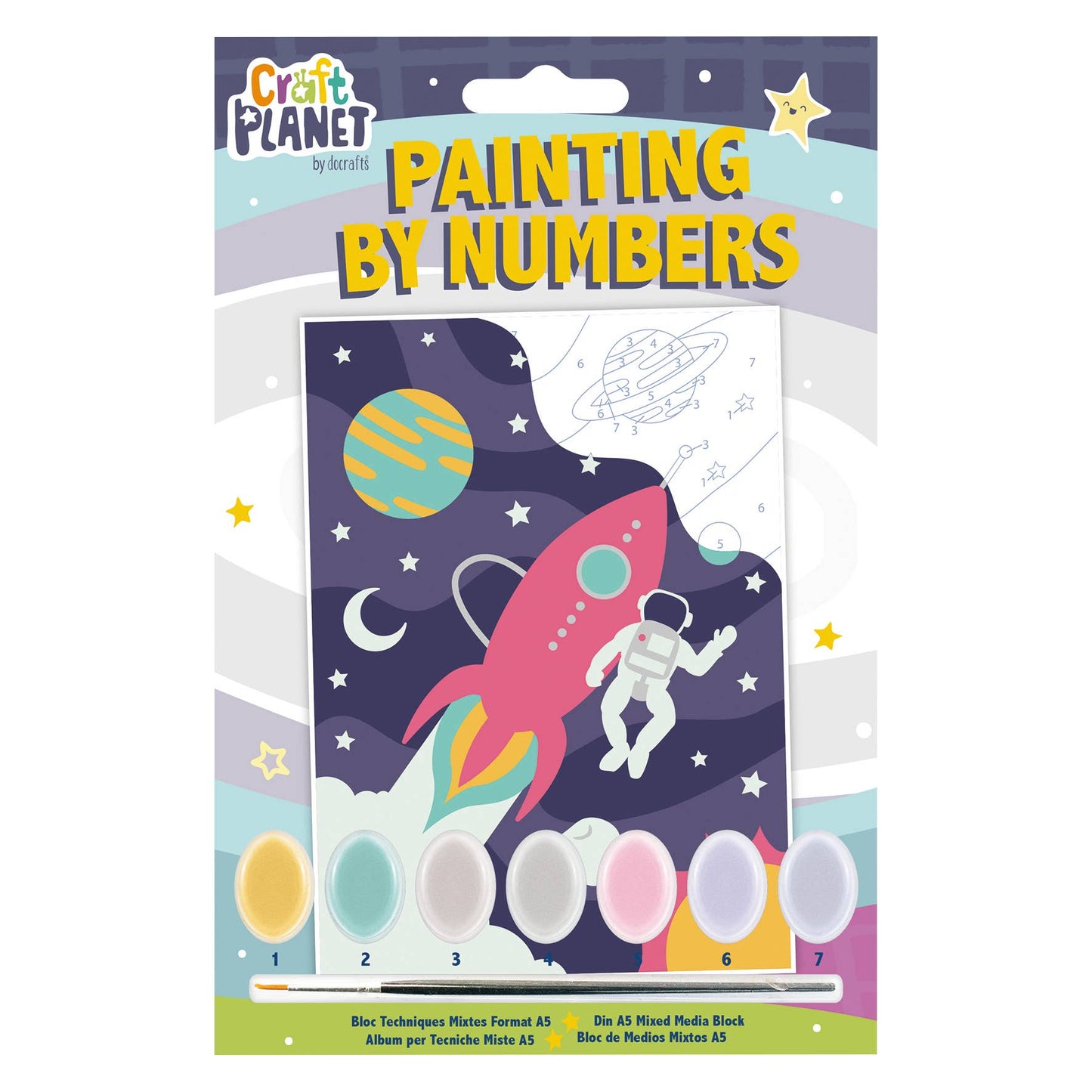 Mini Paint By Numbers Kit "Space"