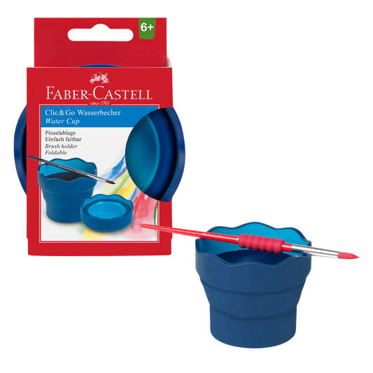 Faber-Castell Clic & Go Portable Paint Water Cup (Blue)
