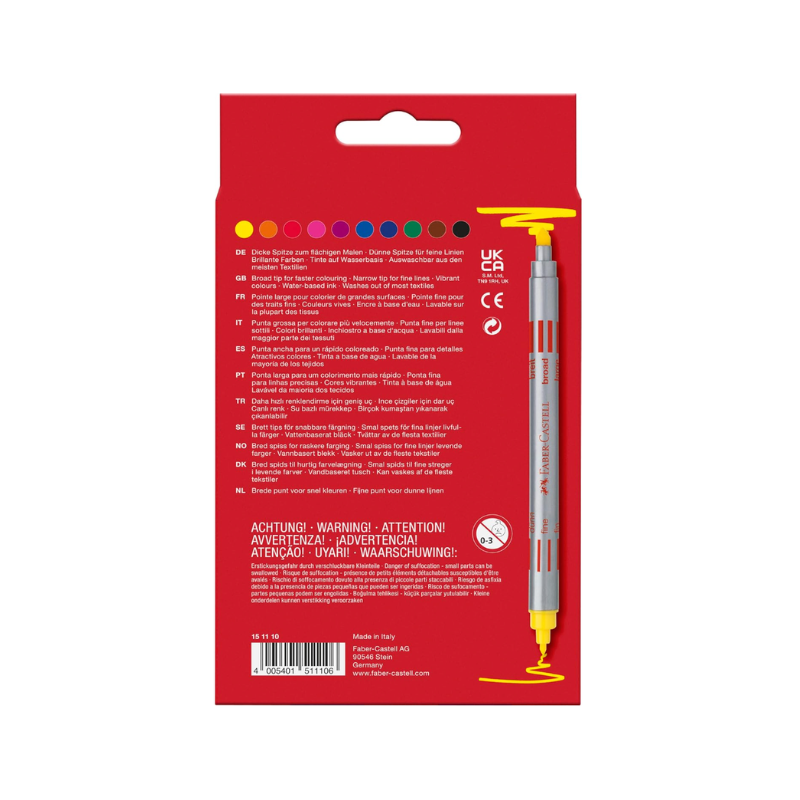 Faber-Castell Double-ended Felt Tip Markers Set of 10