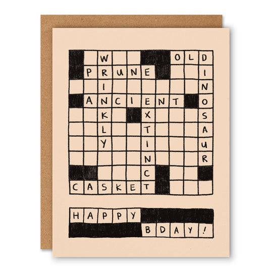 🇨🇦 "Crossword Birthday" Greeting Card