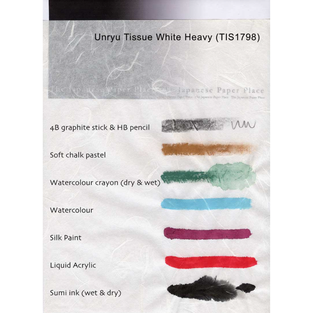 Unryu Tissue White Heavy MM 25x27"