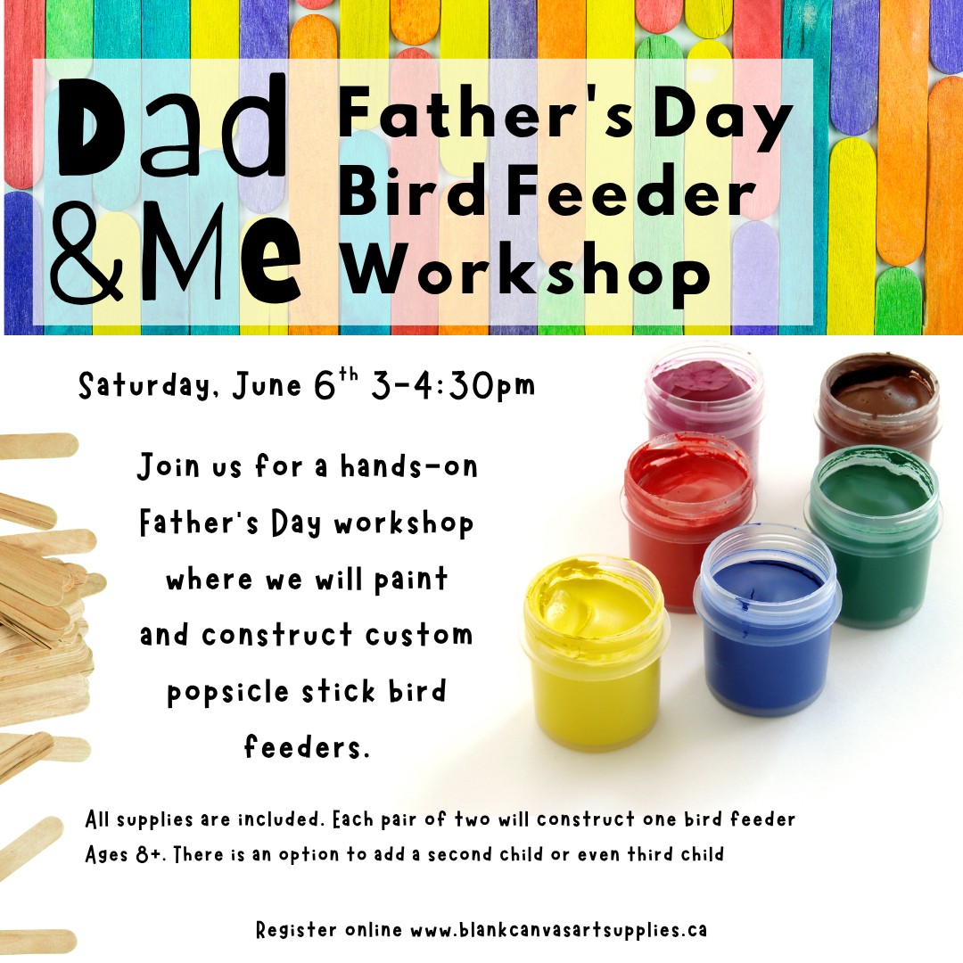 Dad & Me Father's Day Bird Feeder Workshop, June 20th 3-4:30pm