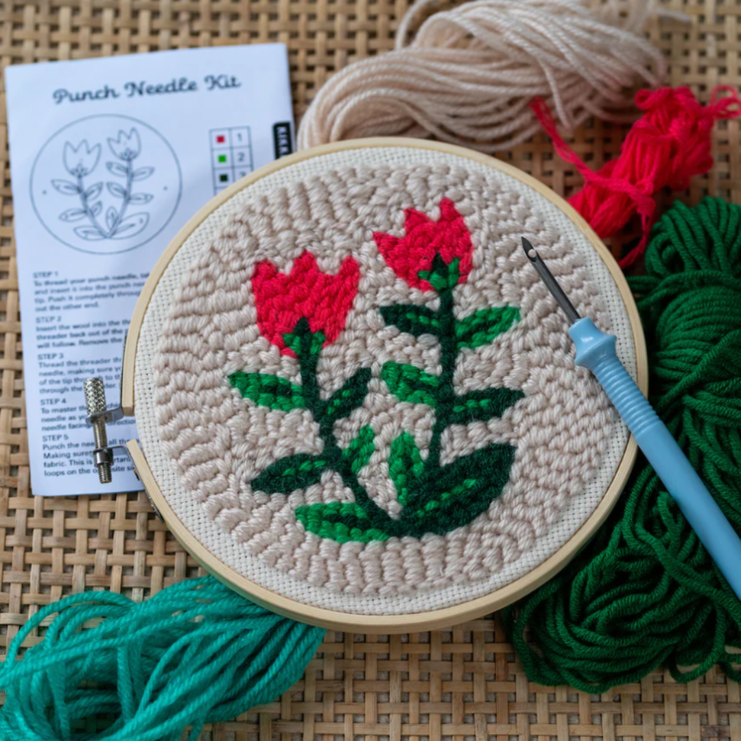 Kikkerland Punch Needle Kit - Tulips