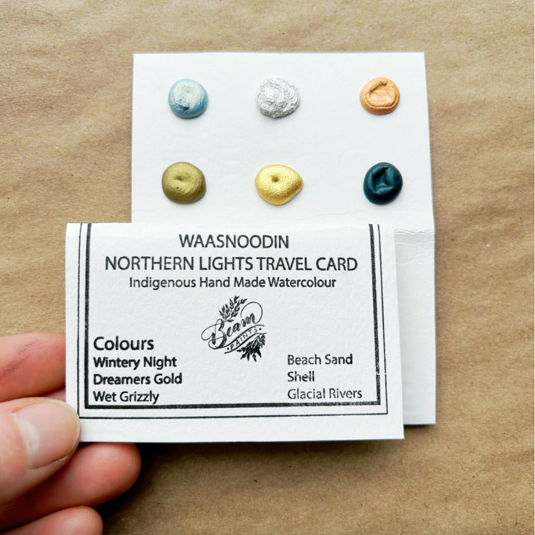🇨🇦 Beam Watercolour Travel Card "Northern Lights" (Small)