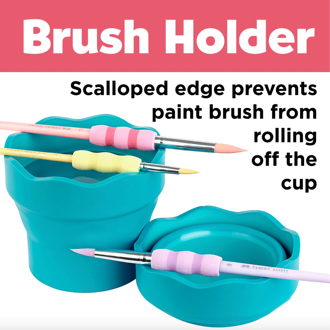 Faber-Castell Clic & Go Portable Paint Water Cup (Turquoise)