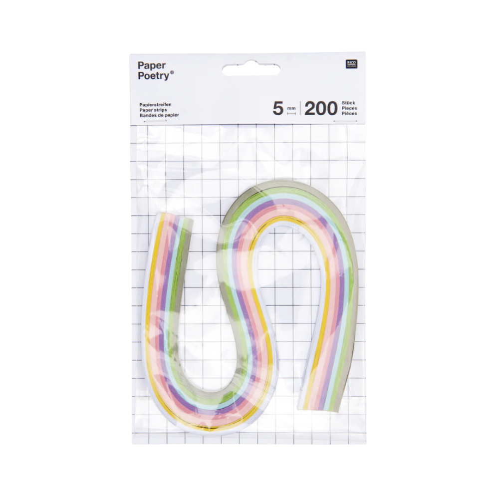 Paper Poetry Quilling DIY Paper Strips Packs of 200 (0.3" x 15.75")