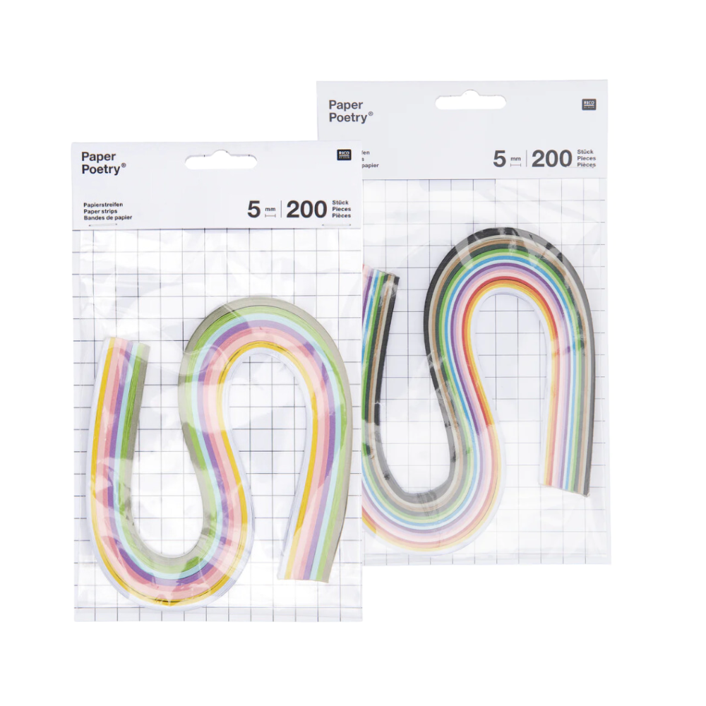 Paper Poetry Quilling DIY Paper Strips Packs of 200 (0.3" x 15.75")