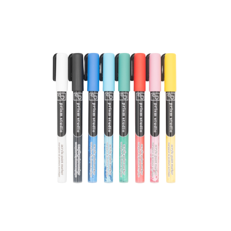 Prism Studio Acrylic Paint Markers Set of 8 (Fine)