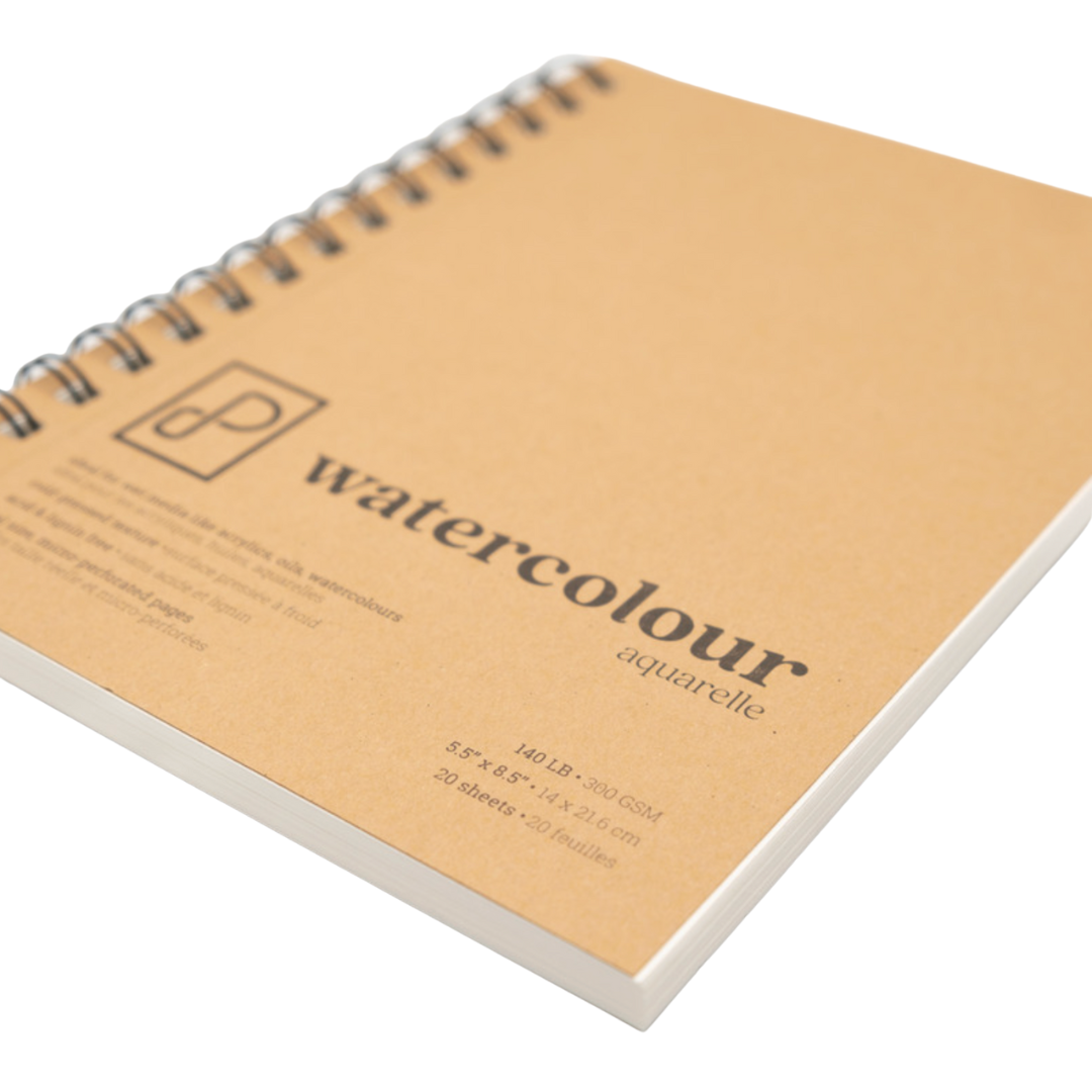 Prism Studio Watercolour Book 5.5x8.5" CP 140lb 20 Sheets Spiral Bound