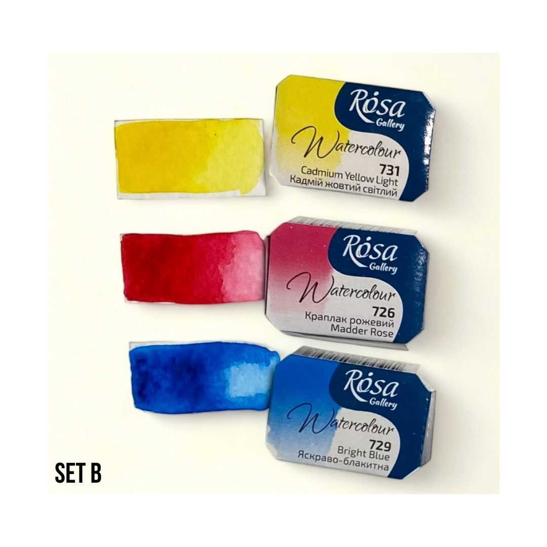 Rosa Gallery Full Pan Sets of 3 Primary Colours
