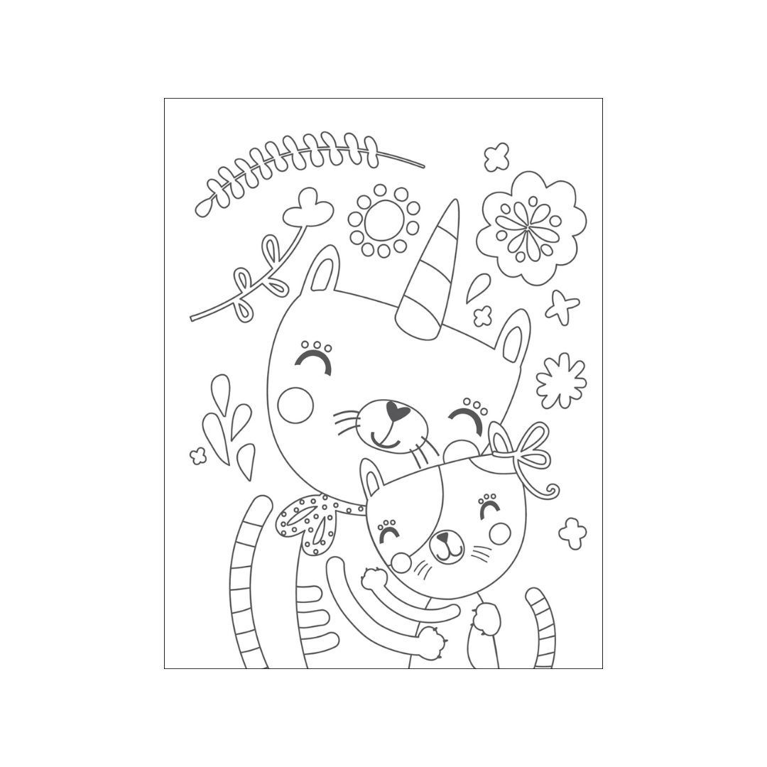 "Silly Caticorns" Colouring Book