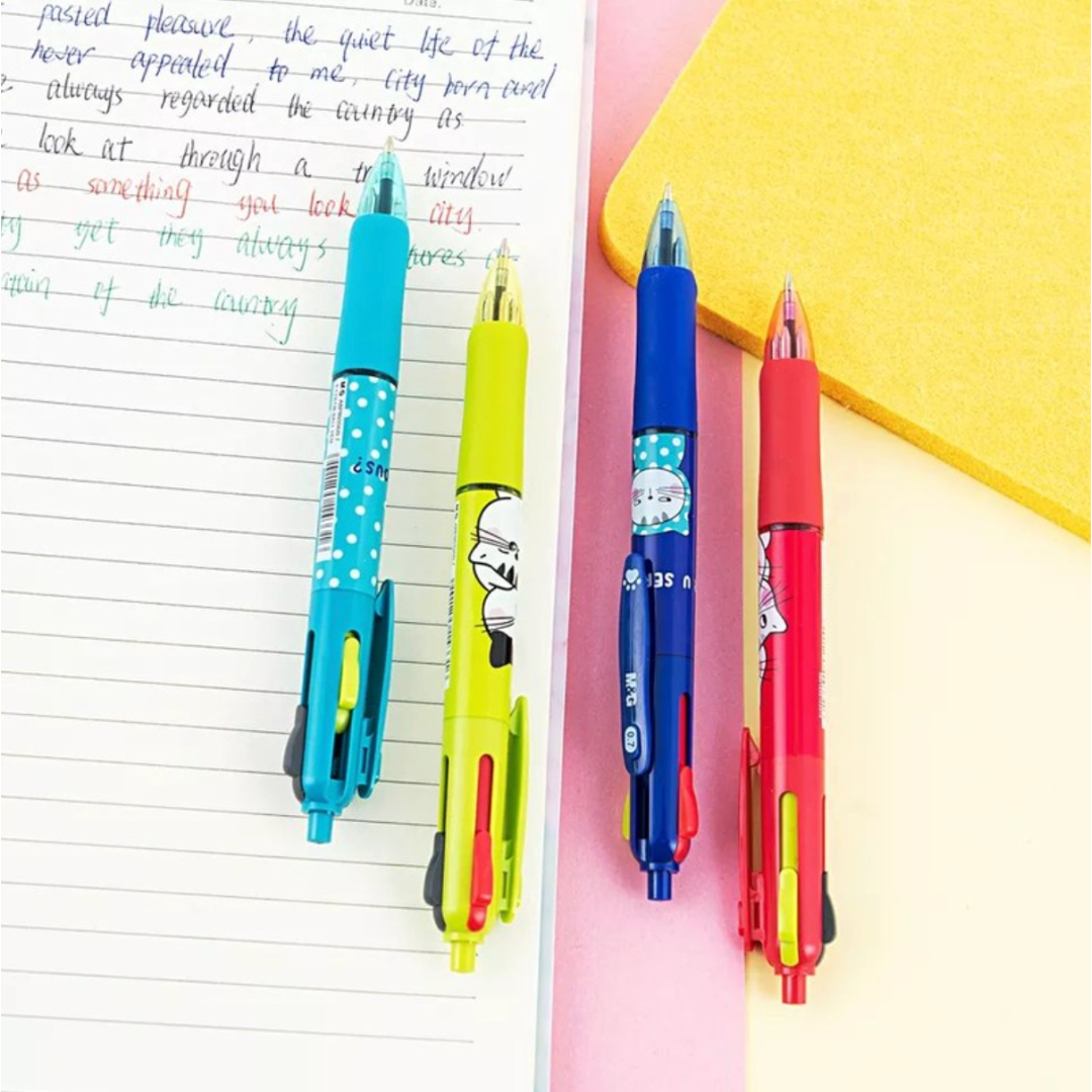 So Many Cats 4-Colour Retractable Ballpoint Pen 0.7mm