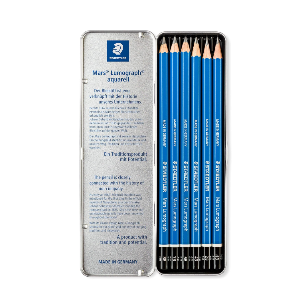Staedtler Mars Lumograph Graphite Pencils Set of 6