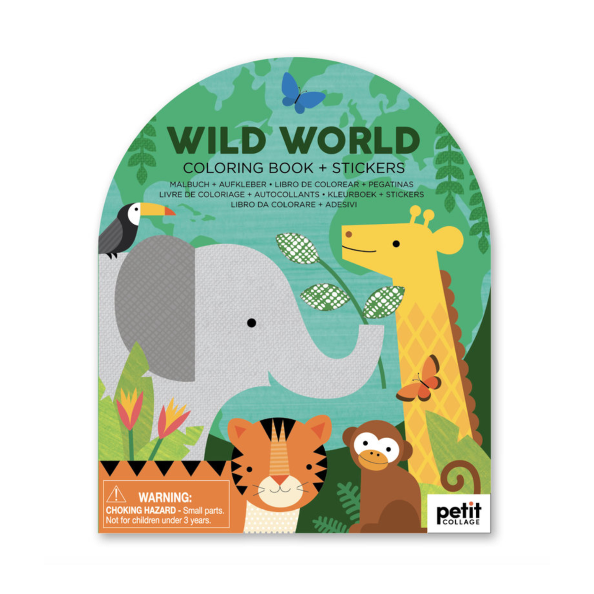Wild World: Colouring Book with 100 Stickers