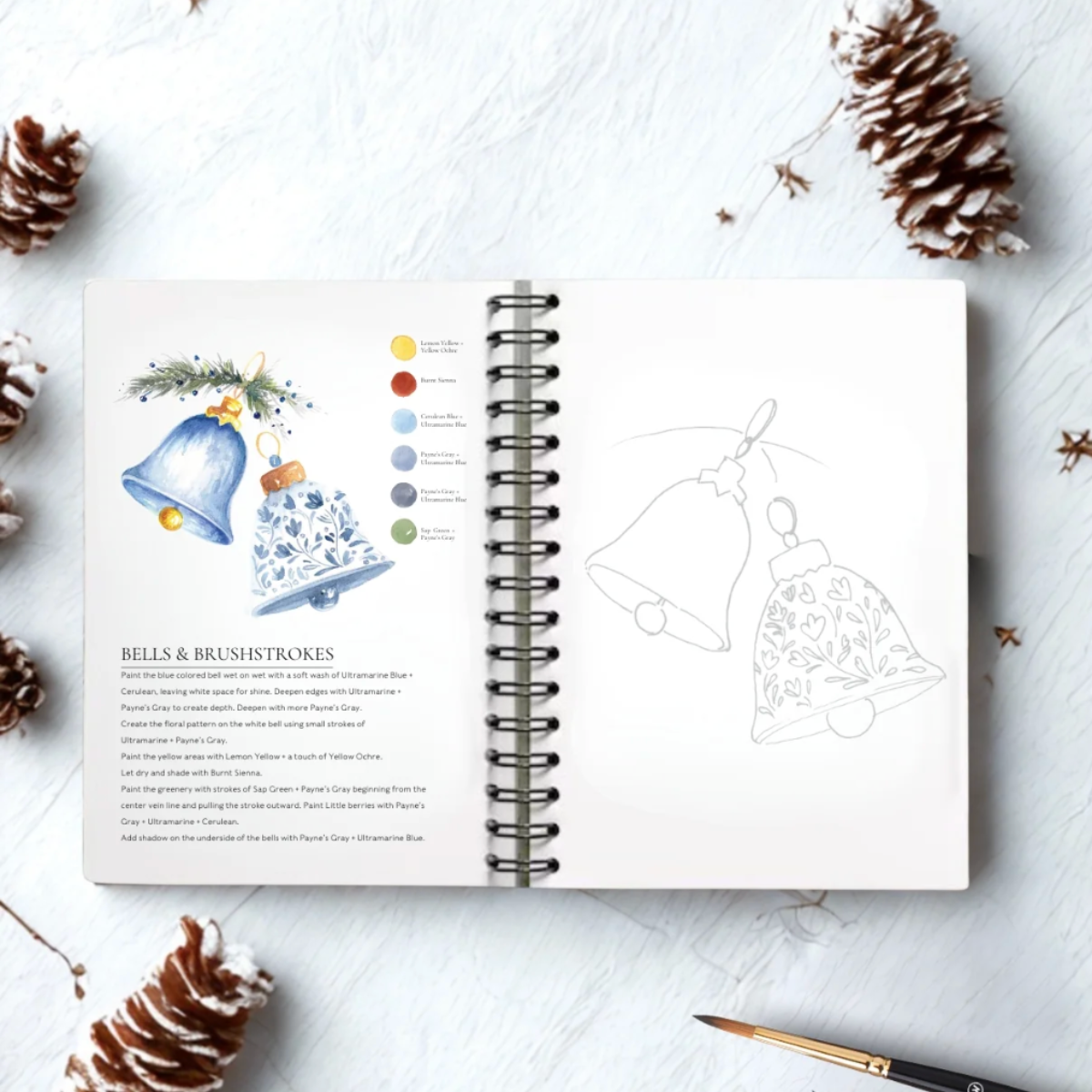 Willow Wolfe: Happy Holidays Watercolour Workbook