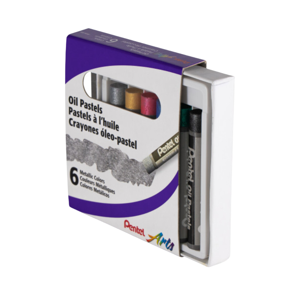 Pentel Arts Metallic Oil Pastels Set of 6 Colours