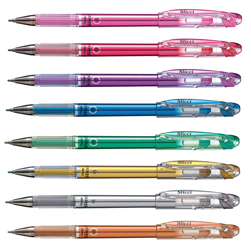 Pentel Slicci Metallic Needle Tip Medium Gel Pen (0.8mm)