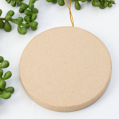 Papermache Blank Circle Ornament 3 3/4"