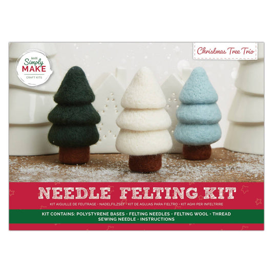 Needle Felting Kit "Tree Trio Craft Kit"