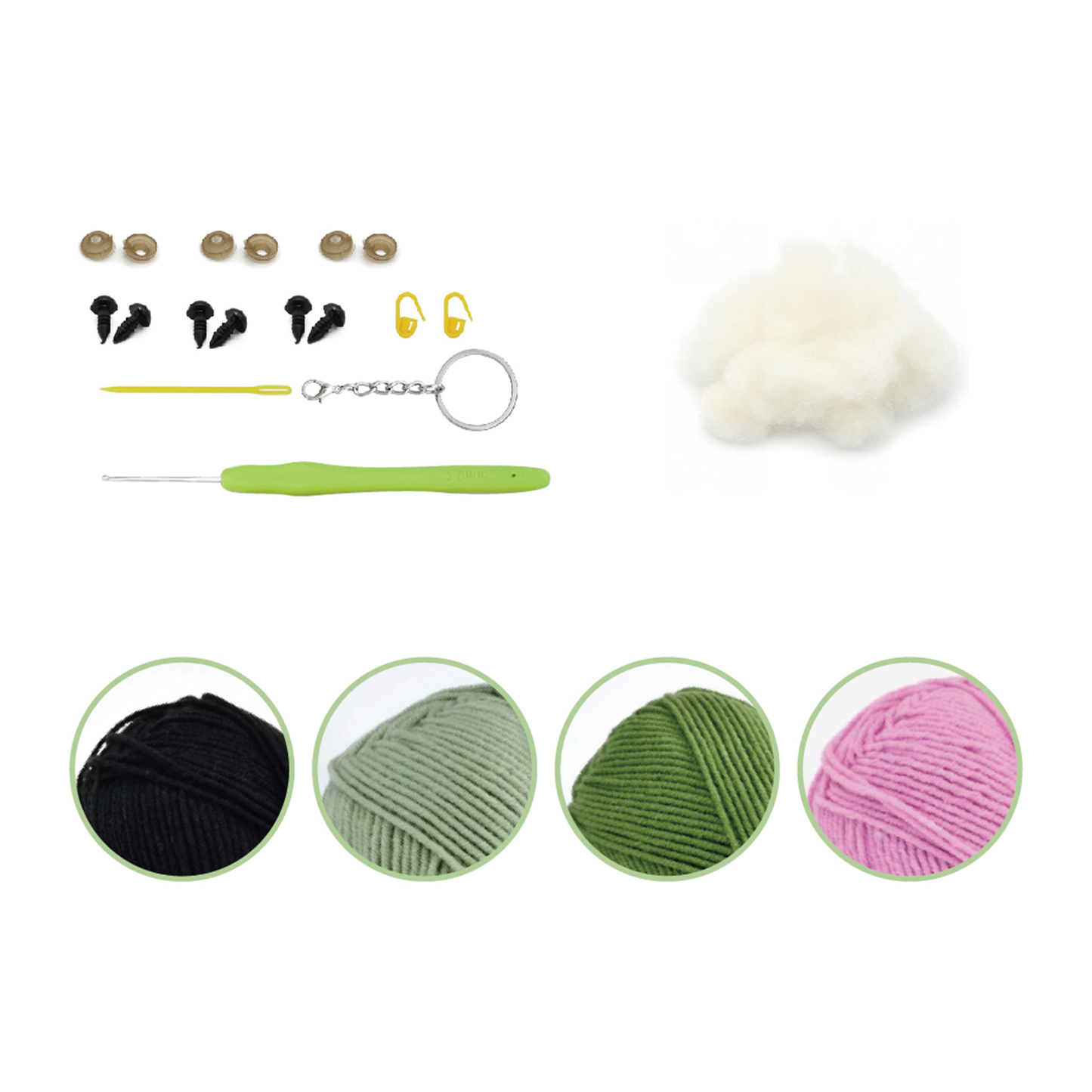 "Peas in a Pod" DIY Keychain Crochet Kit