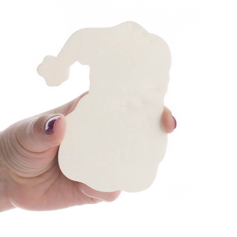 4" DIY Unfinished Wood Santa Cutout