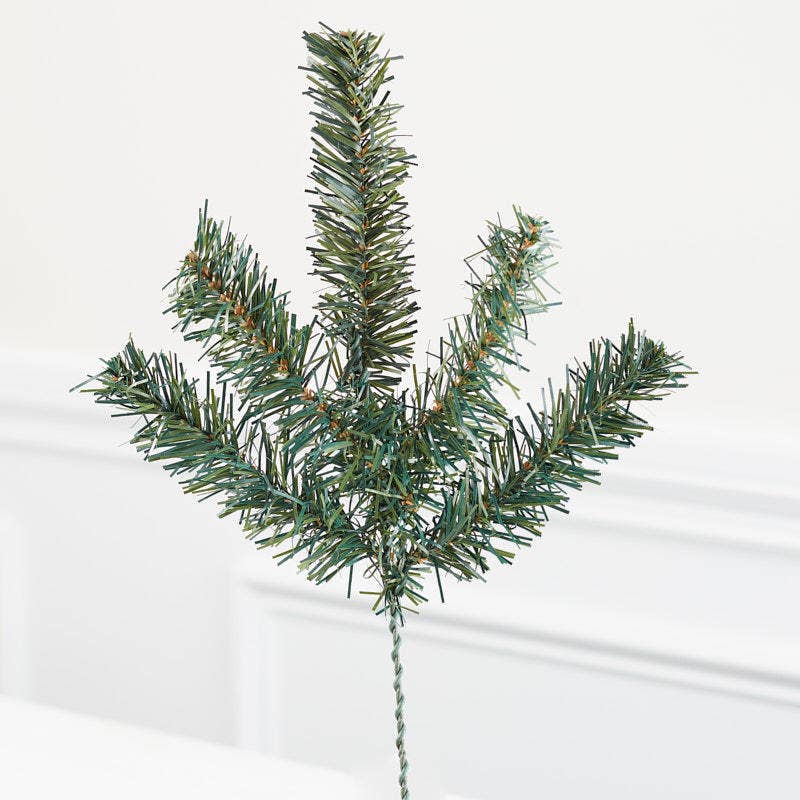 19" Artificial Canadian Pine Branch