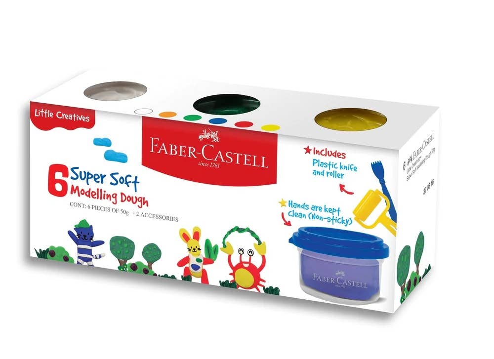 Faber-Castell Little Creatives SuperSoft Modeling Dough Set of 6