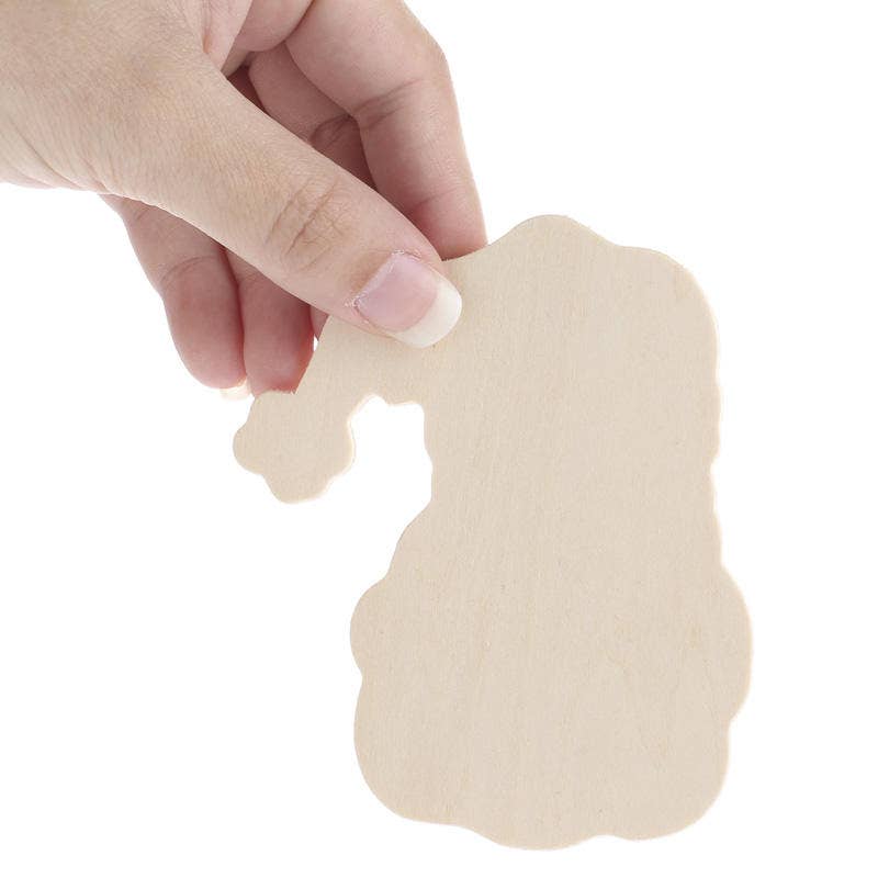 4" DIY Unfinished Wood Santa Cutout