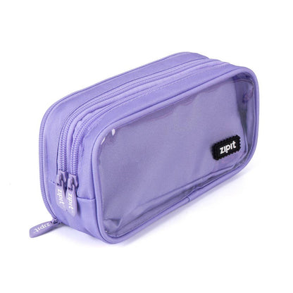 ZIPIT Half & Half Pencil Case (Purple)
