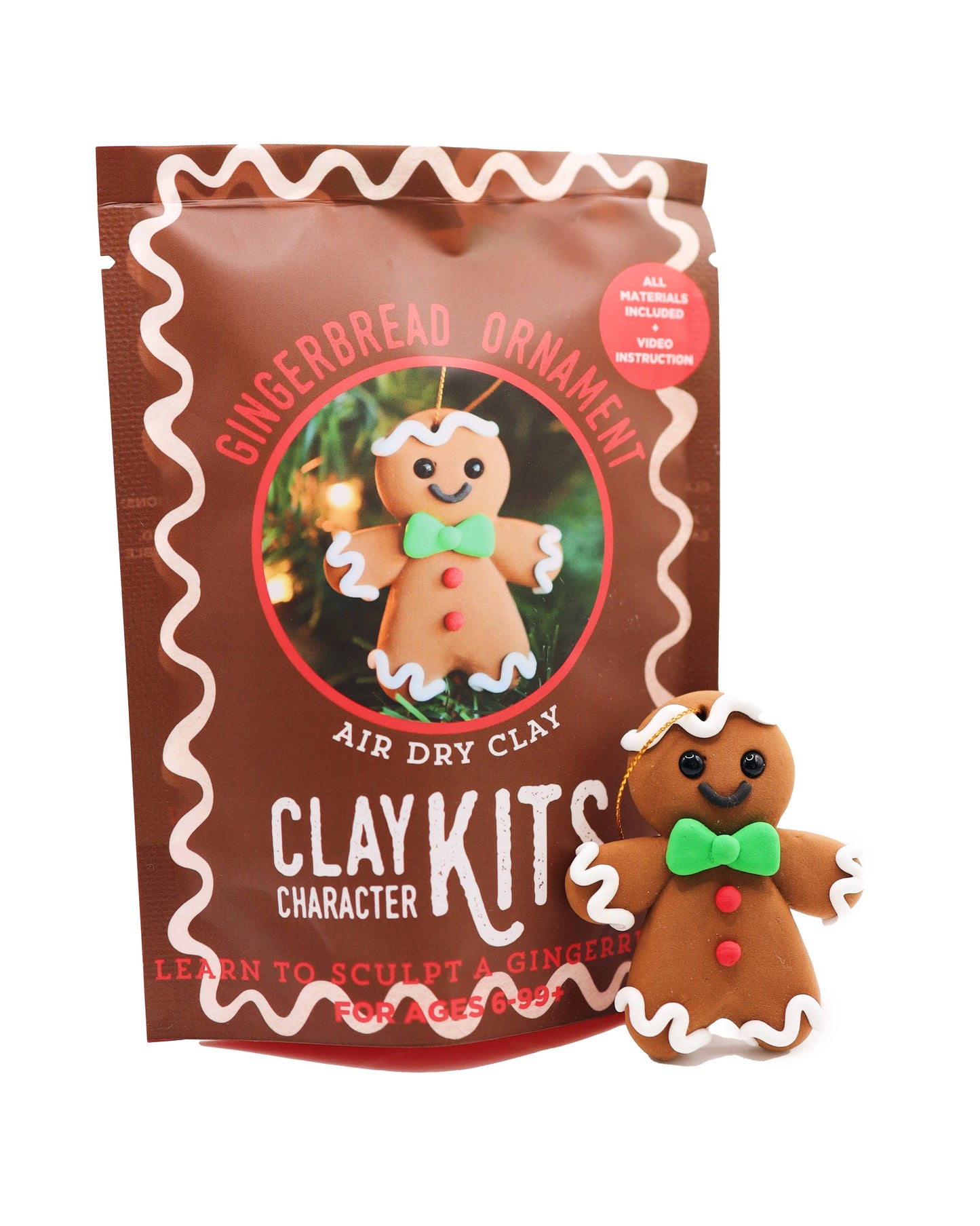 🇨🇦 "Gingerbread Ornament" DIY Christmas Air Dry Clay Kit