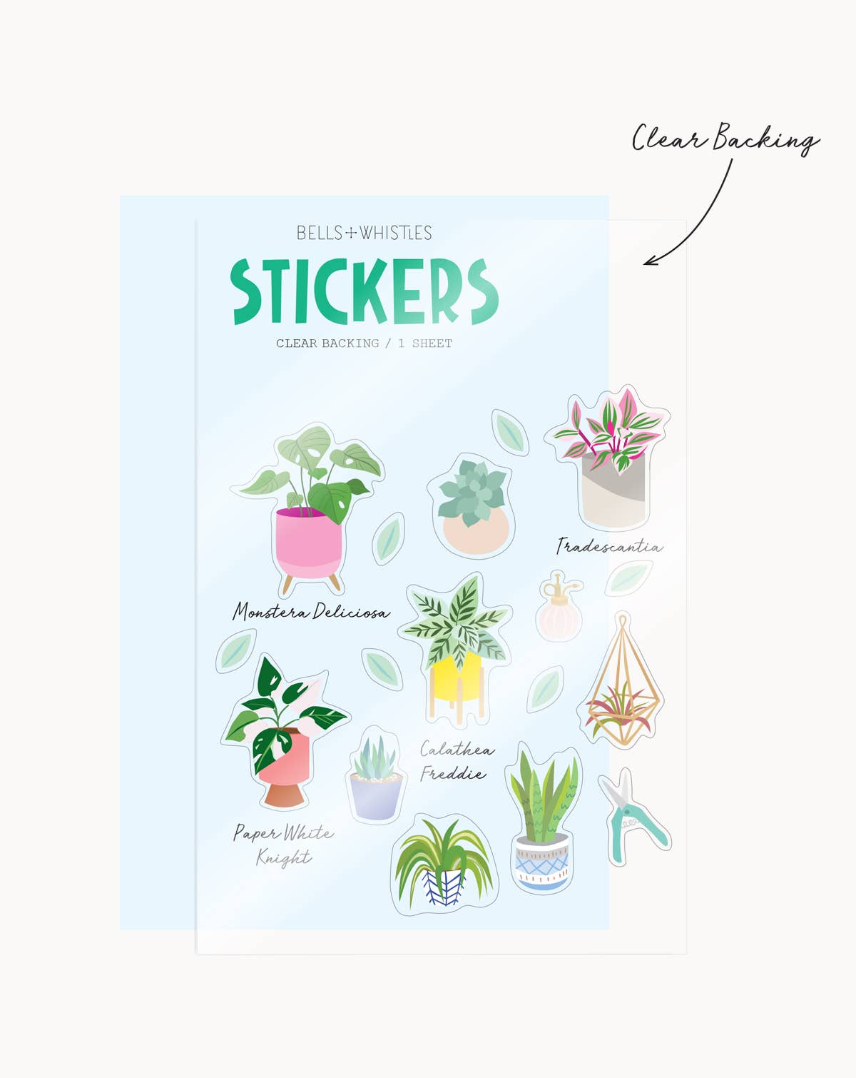 House Plants Clear Sticker Pack